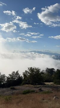 clouds over the mountains time lapse 