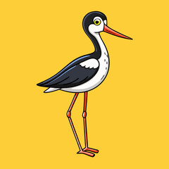vector illustration of a stork