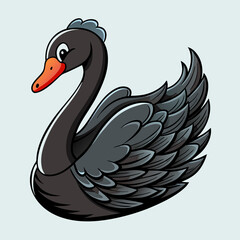 black swan vector