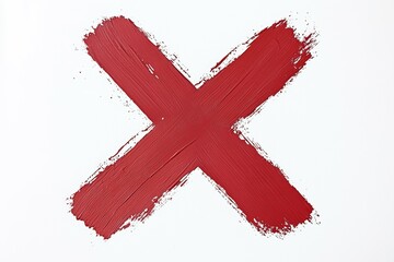 The red X is a symbol of disapproval or rejection