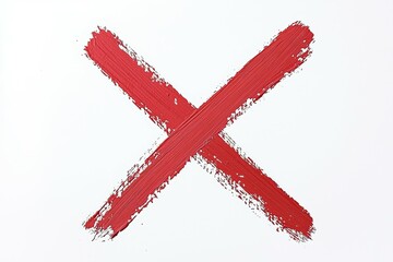 The red X is a symbol of disapproval or rejection