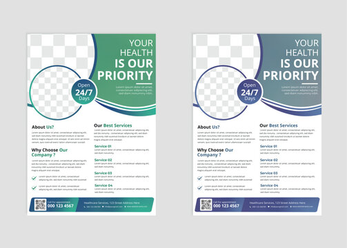 creative modern and simple madical flyer tamplate.