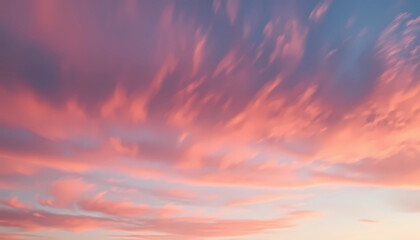 Fototapeta premium Stunning sunset sky painted with shades of pink and orange