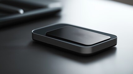 Innovative technology, Interactive online, Celebrating connection, Global corporation, Wireless charging pad modern office technology image minimalist environment close-up view innovative concept