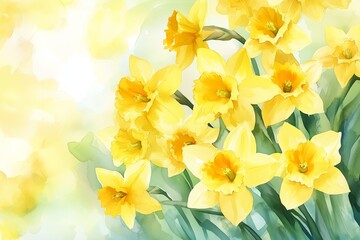 Obraz premium Watercolor background of spring bright colors