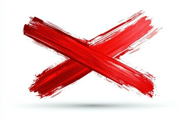 The red X is a symbol of rejection or disapproval