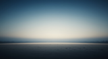 Fototapeta premium Serene Sunrise Over Calm Water: Blurry Landscape Photography