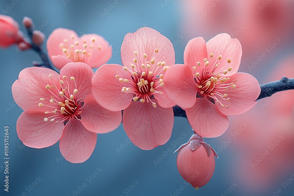 Sticker Blossom buds on tree branch