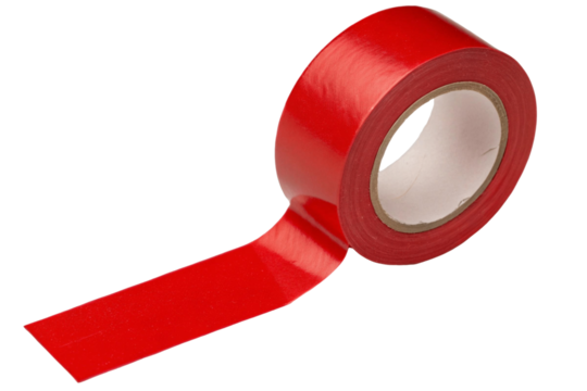 red tape isolated on white