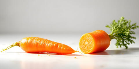 carrots on a wooden background