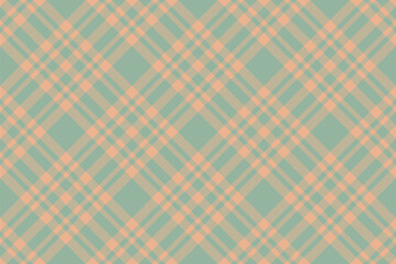 Expensive texture check vector, indoor seamless background tartan. Aesthetic pattern textile plaid fabric in pastel and orange colors.