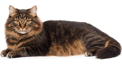 Relaxing cat portrait in studio setting pets animal photography indoor close-up feline beauty