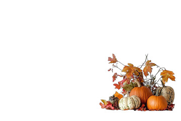 this jpeg image - autumn background with pumpkins, fall leaves and flowers, is available for free download PNG image, PNG file, Generative art.