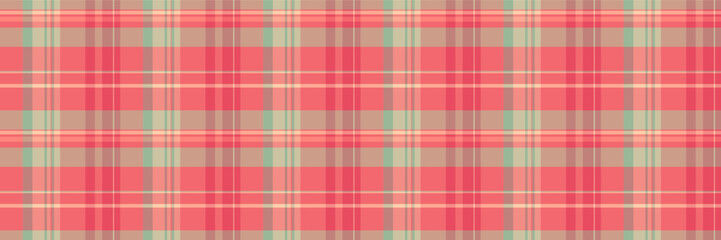 Symmetry background pattern fabric, worn textile plaid vector. Basic tartan check seamless texture in red and orange colors.