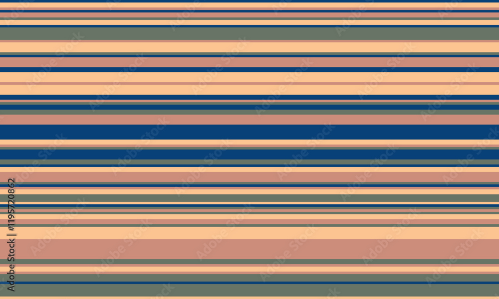 Aufkleber geometric stripes seamless vector pattern with horizontal lines in varied colours, creating an abstr
