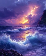 Fototapeta premium sunset over the sea