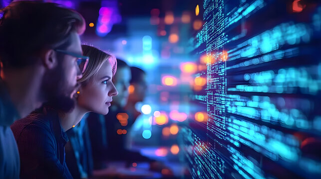 Data exchange digital technology background software development cloud computing Business Intelligence global network Data analysis techician team computer programming internet technol : Generative AI