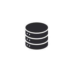 Database server icon flat vector design