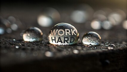 "Through the Drops: The Power of Hard Work"
"Stay Motivated: Work Hard, Rain or Shine"
"A Clear Vision of Determination"