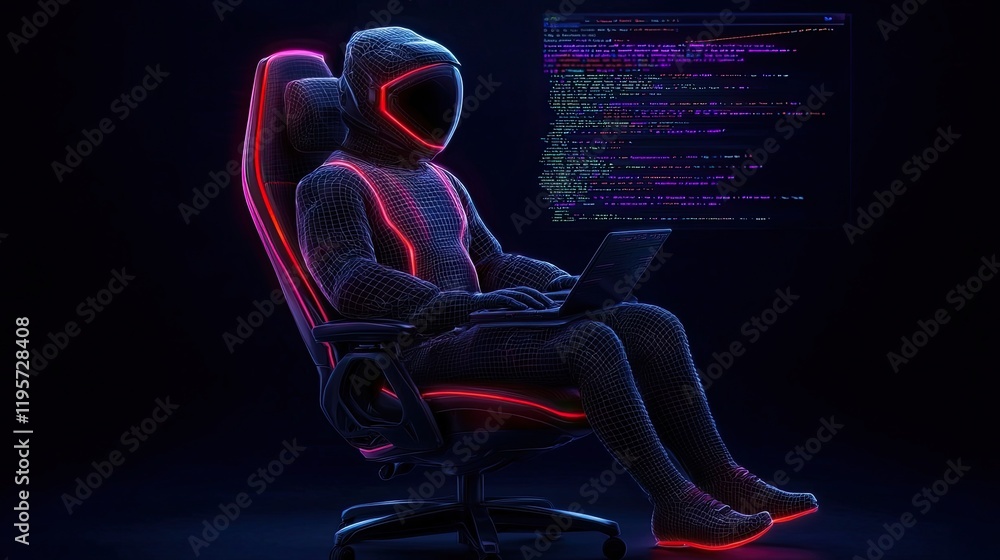 Poster cybersecurity training session virtual environment digital art modern workspace remote perspective t