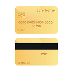 Vector golden credit card