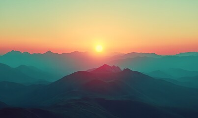 A panoramic view of a vibrant, cross-processed sunrise casting colorful hues
