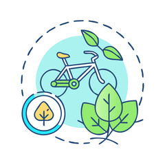 eco friendly cycling vector icon, eco friendly cycling vector illustration-simple illustration of eco friendly cycling, perfect for eco friendly cycling logos and icons and themed design 