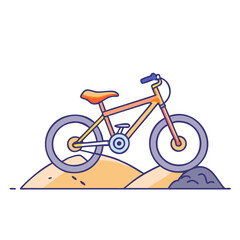 Fototapeta premium mountain bike vector icon, mountain bike vector illustration-simple illustration of mountain bike, perfect for mountain bike logos and icons and themed design 