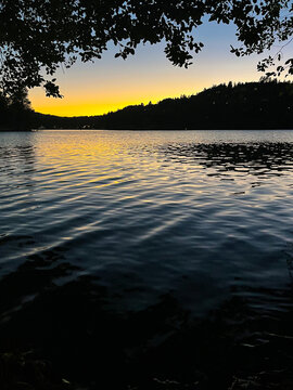 sunset on the lake