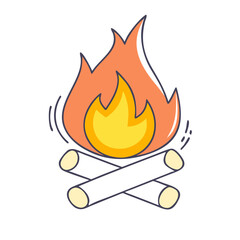 campfire vector icon, campfire vector illustration-simple illustration of campfire, perfect for campfire logos and icons and themed design 