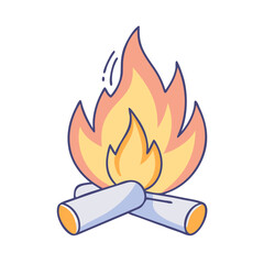 campfire vector icon, campfire vector illustration-simple illustration of campfire, perfect for campfire logos and icons and themed design 