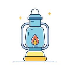 camping lantern vector icon, camping lantern vector illustration-simple illustration of camping lantern, perfect for camping lantern logos and icons and themed design 