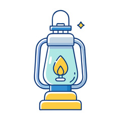 camping lantern vector icon, camping lantern vector illustration-simple illustration of camping lantern, perfect for camping lantern logos and icons and themed design 