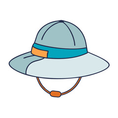 hiking hat vector icon, hiking hat vector illustration-simple illustration of hiking hat, perfect for hiking hat logos and icons and themed design 