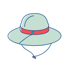 hiking hat vector icon, hiking hat vector illustration-simple illustration of hiking hat, perfect for hiking hat logos and icons and themed design 