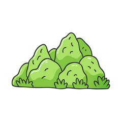 moss covered rocks vector icon, moss covered rocks vector illustration-simple illustration of moss covered rocks, perfect for moss covered rocks logos and icons and themed design 