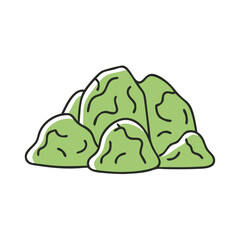 moss covered rocks vector icon, moss covered rocks vector illustration-simple illustration of moss covered rocks, perfect for moss covered rocks logos and icons and themed design 