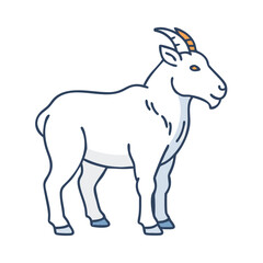 mountain goat vector icon, mountain goat vector illustration-simple illustration of mountain goat, perfect for mountain goat logos and icons and themed design 