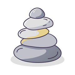 rock cairn vector icon, rock cairn vector illustration-simple illustration of rock cairn, perfect for rock cairn logos and icons and themed design 