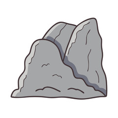 rock face vector icon, rock face vector illustration-simple illustration of rock face, perfect for rock face logos and icons and themed design 