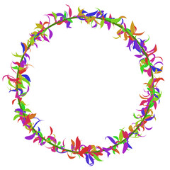 Vine Decor. Leaf frame 3d rendering.	