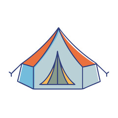 tent vector icon, tent vector illustration-simple illustration of tent, perfect for tent logos and icons and themed design 