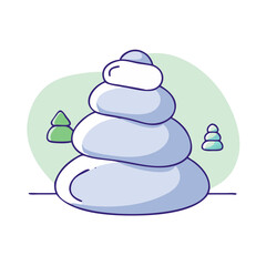 trail cairn vector icon, trail cairn vector illustration-simple illustration of trail cairn, perfect for trail cairn logos and icons and themed design 