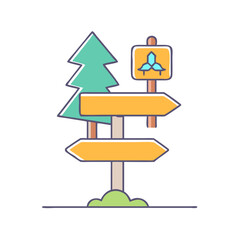 trailhead sign vector icon, trailhead sign vector illustration-simple illustration of trailhead sign, perfect for trailhead sign logos and icons and themed design 