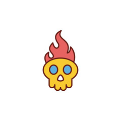Fire Skull icon design