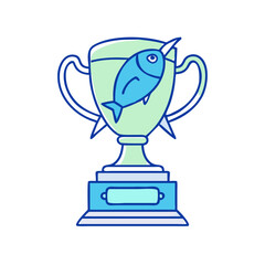 fishing tournament trophy icon, fishing tournament trophy vector,