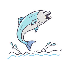 fish jumping out of water icon, fish jumping out of water vector,