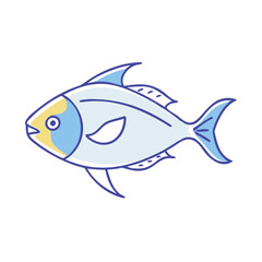 fish silhouette vector icon, fish silhouette vector illustration-simple illustration of fish silhouette, perfect for fish silhouette logos and icons and themed design 