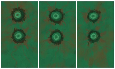 Interior abstract triptych wall
