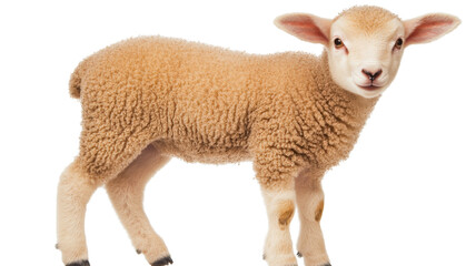 Fototapeta premium Lamb sheep, isolated on transparent background